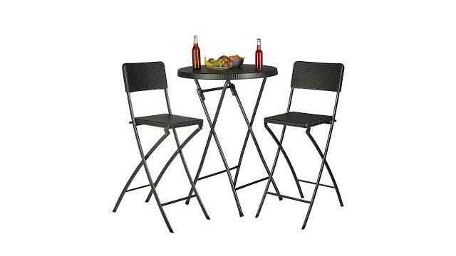 Relaxdays 2er Set Barhocker Rattan Bild 2