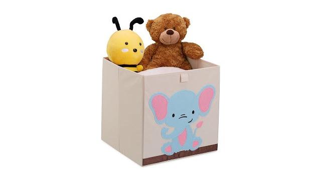Relaxdays Aufbewahrungsbox mit Elefantenmotiv Bild 2