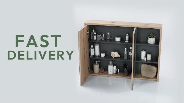 Vicco 'Viola' Wachtischunterschrank, hängend, Spanplatte, 100 x 60 x 45,5 cm, Weiß Bild 11