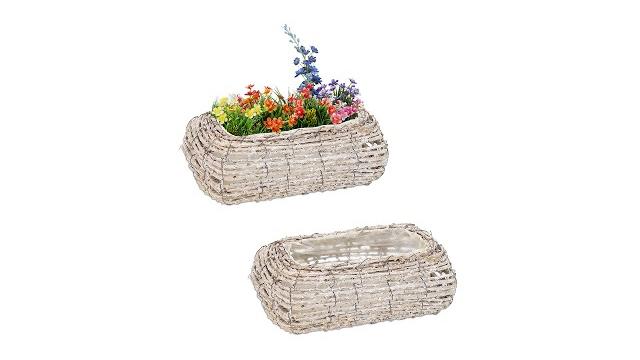 Relaxdays Geschwungener Blumentopf im 2er Set Bild 2
