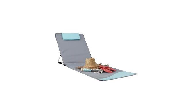 Relaxdays Strandmatte XXL mit Kopfkissen Bild 2