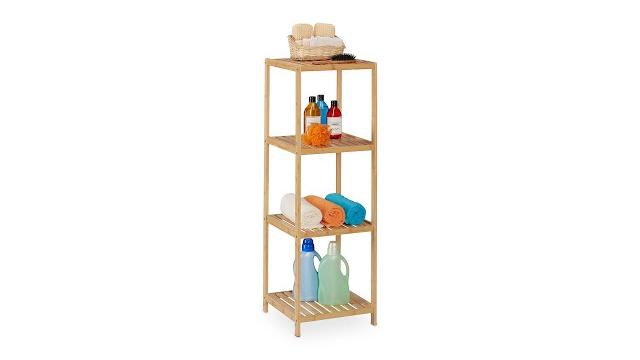 Relaxdays Badregal Bambus 4 Ablagen Bild 10