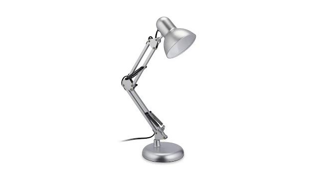 Relaxdays Retro Schreibtischlampe silber Bild 2