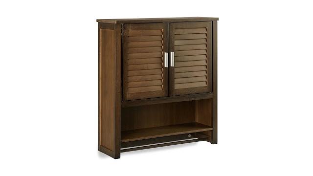 Relaxdays Hängeschrank dunkelbraun LAMELL Bild 2