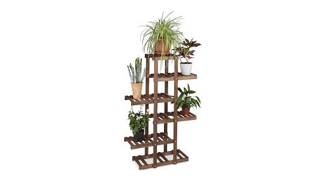 Relaxdays Blumenregal aus Holz Bild 2