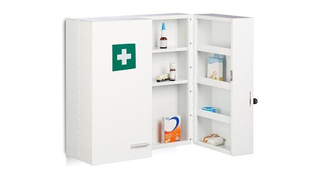 Relaxdays Abschließbarer Medizinschrank Bild 2