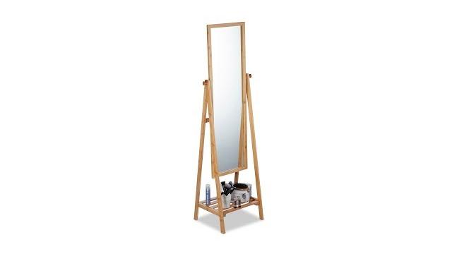 Relaxdays Standspiegel Bambus Bild 2