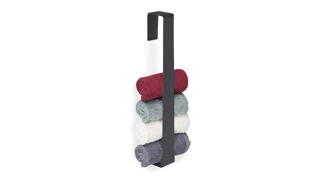 Relaxdays Handtuchhalter ohne Bohren schwarz Bild 2