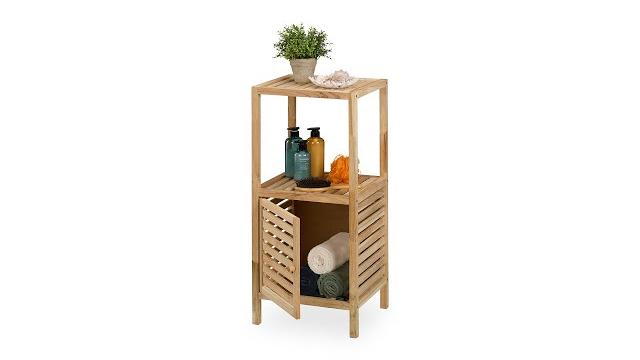Badezimmerregal mit Tür und 2 Ablagen 10050650 Bild 2