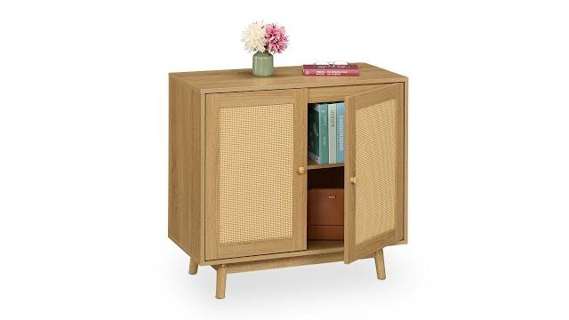 Relaxdays Sideboard Rattan-Design Bild 2