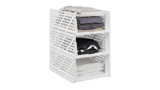 relaxdays Aufbewahrungsbox Schrank Organizer im 3er Set (3 St), grau, L Bild 2