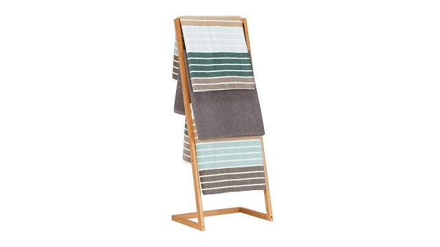 Relaxdays Handtuchhalter Bambus freistehend Bild 2