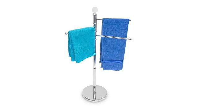 Relaxdays Handtuchständer Edelstahl 3-armig Bild 2