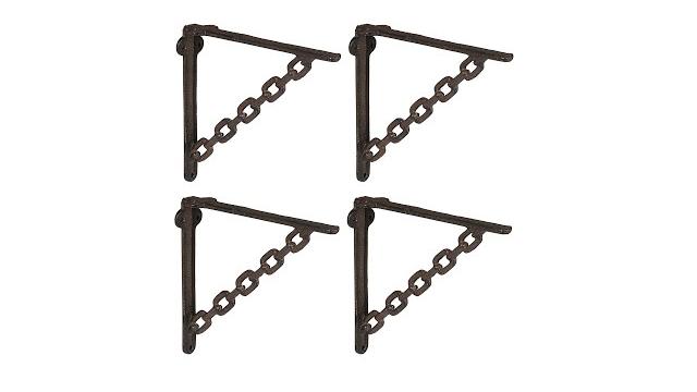 Relaxdays Regalwinkel 4er Set Ketten-Design Bild 2