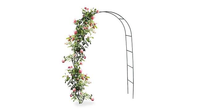 Relaxdays Torbogen Rankhilfe aus Metall 240 cm Bild 2