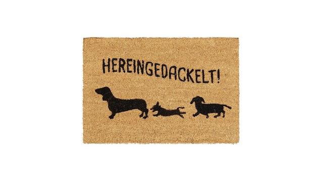 Relaxdays Fußmatte Kokos "Hereingedackelt" Bild 2