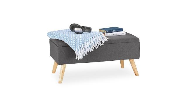 Relaxdays Gepolsterte Sitzbank mit Stauraum Bild 2