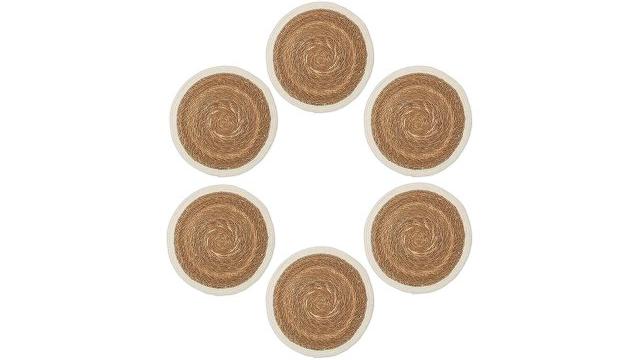 Relaxdays Geflochtene Tischsets 6-teilig Bild 2