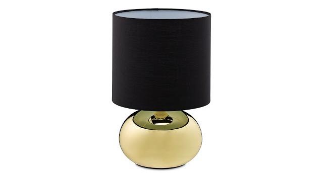 Relaxdays Tischlampe Metall & Stoff Bild 2