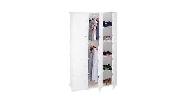 Relaxdays Regalsystem Kleiderschrank 11 Fächer Bild 2