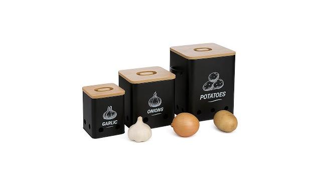 Relaxdays Kartoffel Aufbewahrungsbox 3er Set Bild 2