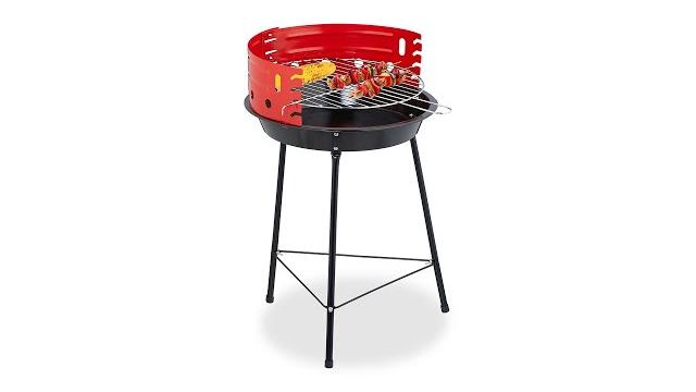 Relaxdays Holzkohlegrill Ø 37 cm Dreibein Bild 2