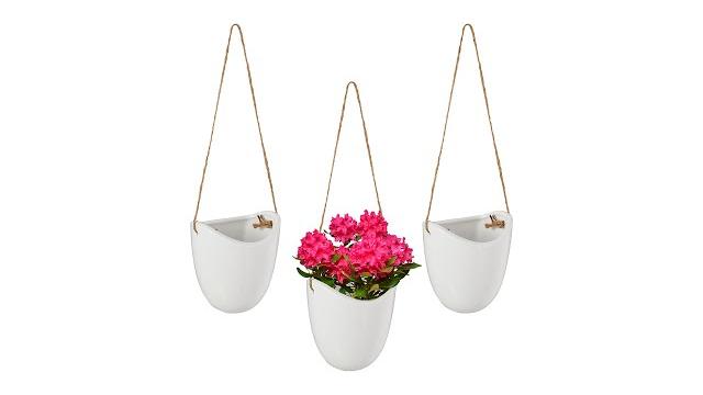 Relaxdays Hängende Wandvase im 3er Set Bild 2