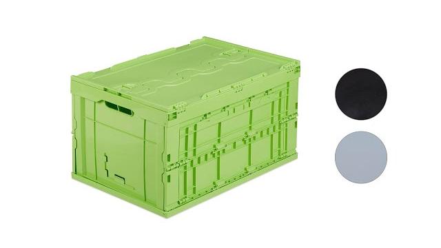 Relaxdays Transportbox 60 L mit Deckel Bild 2