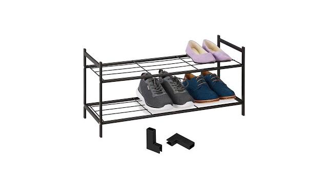 Relaxdays Metall Schuhregal stapelbar Bild 2