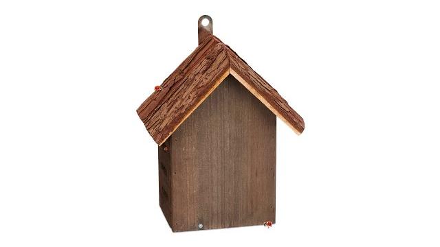 Relaxdays Braunes Marienkäferhaus aus Holz Bild 2