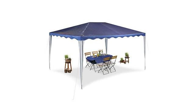 Relaxdays Dunkelblauer Pavillon 3x4 m Bild 2