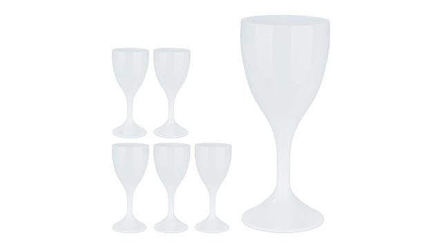 Relaxdays Weingläser Kunststoff 6er Set Bild 2