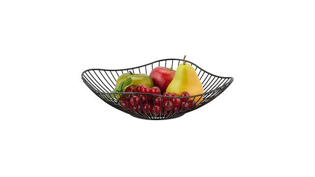 Relaxdays Dekorative Obstschale aus Metall Bild 2