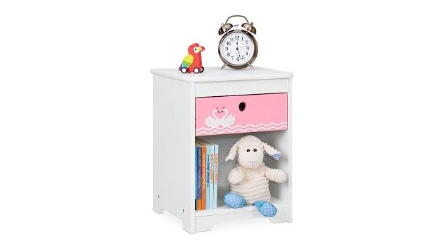 Relaxdays Kinder Nachttisch Schwan Bild 2