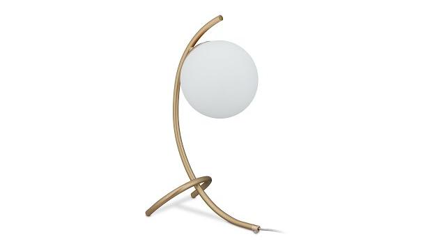 Relaxdays Tischlampe Kugel geschwungen Bild 2