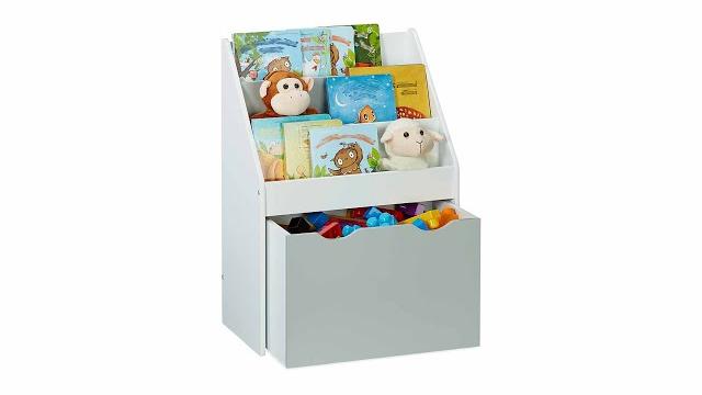 Relaxdays Kinderregal mit Spielzeugkiste Bild 2