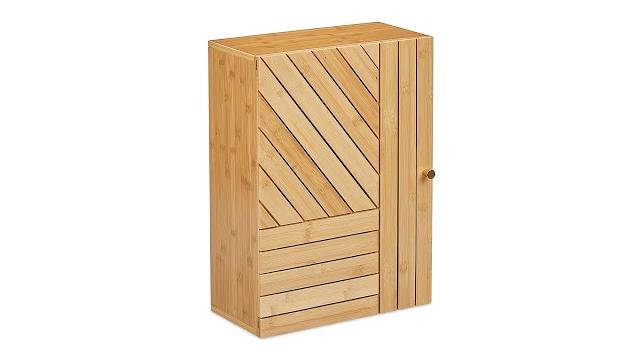 Relaxdays Bad Hängeschrank aus Bambus Bild 2