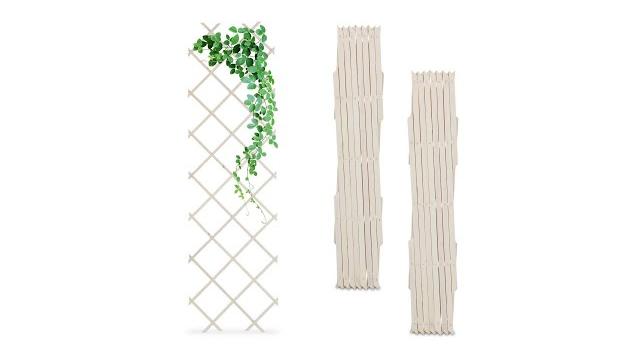 Relaxdays Ausziehbares Rankgitter Holz 3er Set Bild 2