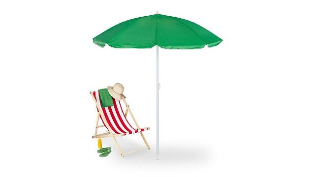 Relaxdays Grüner Sonnenschirm 160 cm Bild 2