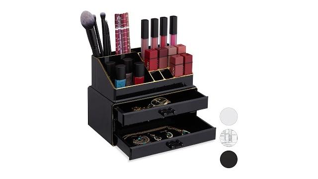 Relaxdays Make Up Organizer mit 3 Schubladen Bild 2