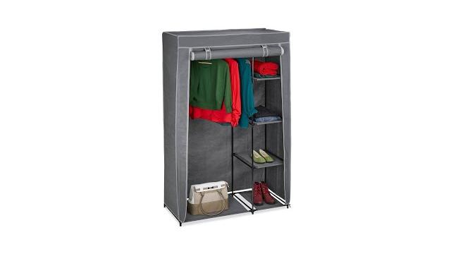 Relaxdays Stoffschrank mit Kleiderstange Bild 2