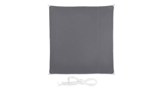 Relaxdays Sonnensegel Quadrat in Grau Bild 2