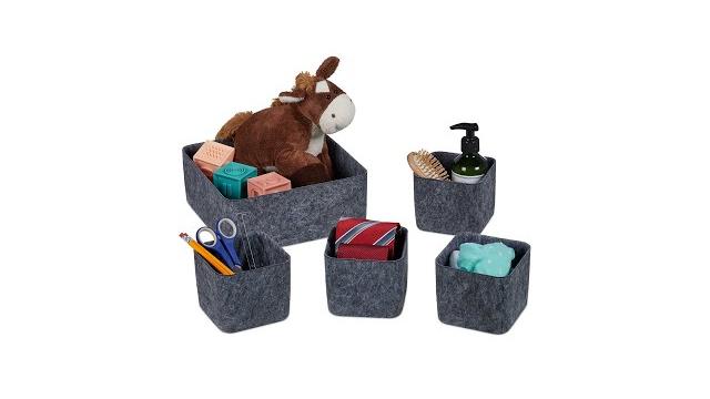 Relaxdays Schubladen Organizer 5er Set Bild 2