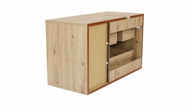 Vicco 'Viola' Wachtischunterschrank, hängend, Spanplatte, 100 x 60 x 45,5 cm, Weiß Bild 10