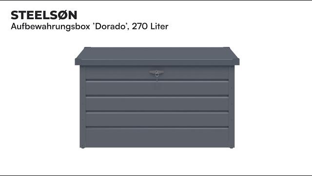 STEELSØN 'Dorado' Aufbewahrungsbox, Metall, anthrazit, 270 Liter, 63x62x100 cm, wasserdicht und abschließbar Bild 10