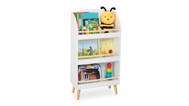 Relaxdays Bücherregal Kinder mit 3 Fächern Bild 2