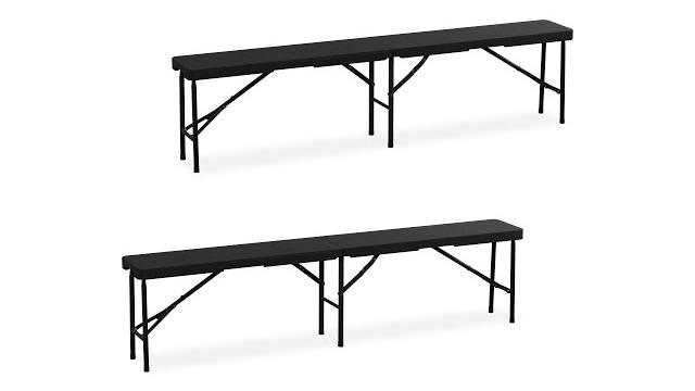 Relaxdays Bierbank 2er Set 180 cm Bild 2